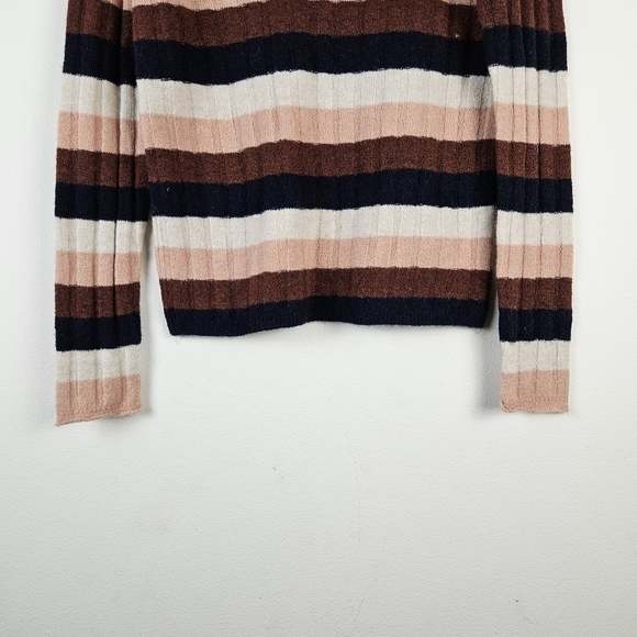 Madewell Striped Evercrest Turtleneck Sweater in Coziest Yarn Size XXS NWT - Picture 4 of 8